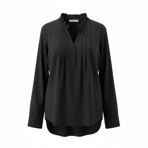 LOFT Classic Black Button-Up Blouse